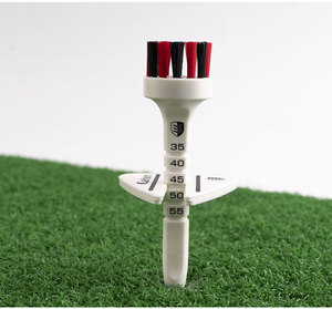 Porte-tees de golf écologique multifonctionnel en plastique, hauteur réglable, taille et longueur personnalisables, impression de logo de marque sur mesure - Product Image 1