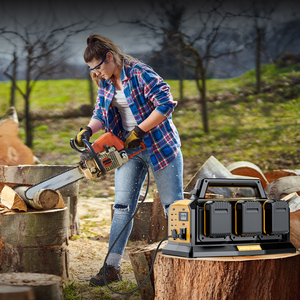 Inversor de Corriente de 1200W Compatible con Batería de Iones de Litio Dewalt de 20V, <span class=keywords><strong>Cargador</strong></span> de Batería de 6A con 6 Puertos - Product Image 2