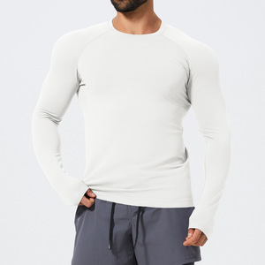 T-shirt d'entraînement à séchage rapide pour hommes-Chemise d'entraînement à manches longues pour haltérophilie et cardio Playera Deportiva <span class=keywords><strong>Manga</strong></span> Larga - Product Image 4