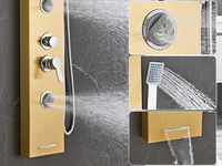 Système de douche mural multifonctionnel de luxe en acier inoxydable (SUS) à température réglable pour salle de bain, fabriqué à Kaiping
