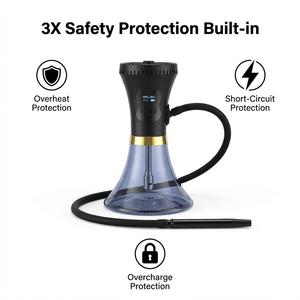 Novedad 2026: Kit completo de cachimba electrónica de larga duración con espejo, luz RGB y 3 horas de autonomía de batería, portátil para uso en interiores y exteriores - Product Image 5