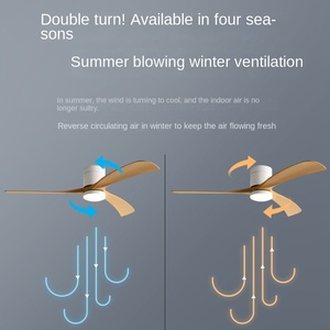 Ventilateur de plafond en métal à 3 pales de style nordique minimaliste, lampe de restaurant, moteur CC, maison intelligente, télécommande, lumière LED, fonctionnement silencieux - Product Image 3
