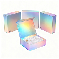 Boîte cadeau pliable personnalisable pour sérums de soins de la peau ruban de satin fermeture de cassette magnétique UV éponge de stratification mate recyclée