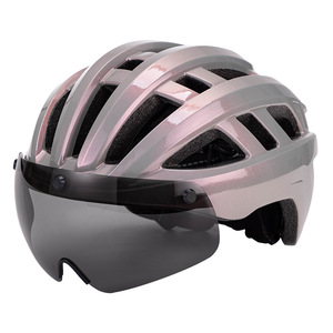 Casque de vélo de route PC+EPS 26+ aérations Visière magnétique Protection cycliste Unisexe - Product Image 3