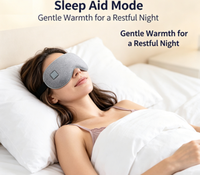 Masque oculaire chauffant électrique, 3 niveaux de température réglables, en peluche douce, réutilisable, pour les yeux secs, soin des yeux, soulagement de la fatigue, sommeil