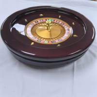 QINLONG Roue de Roulette Professionnelle en Bois Massif de Haute Qualité, 22 Pouces, Produit de Divertissement