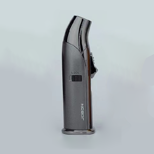 Briquet multifonctionnel Jobon, résistant au vent, à triple flamme, rechargeable, durable, pour cigarettes, barbecue, camping, torche inclinée - Product Image 2