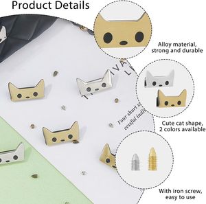 Lot de fermoirs décoratifs pour sacs, en métal coloré, avec vis, en alliage, pour sacs à main, accessoires pour la couture et le bricolage - Product Image 4