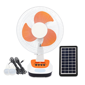 Solar Table Fan <b>Rechargeable</b> <b>Led</b> Fan 12 Inch Emergency Desk Fan <b>Rechargeable</b> EP-3212 <b>Rechargeable</b> Fan With Solar P - Product Image 1