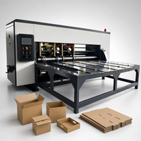 Nueva Máquina Automática de Impresión, Ranurado y Troquelado de Cartón Corrugado con Control PLC Inteligente, Conteo y Apilado Automáticos