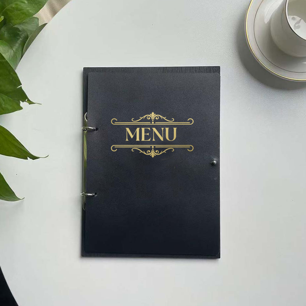 Logo del menu in legno nero2