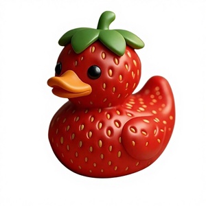 Nuevas Ideas de Productos 2026: Adorno Navideño de Resina Hecho a Mano, Figura de Pato con Frutas, Decoración Moderna para el Hogar, Cosplay, Adorno Caprichoso para Interiores - Product Image 2