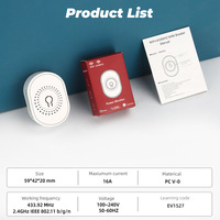 Módulo de Interruptor Inteligente Mini WiFi RF433 de 16A, Interruptor de Pared con Doble Control y Monitor de Energía, Compatible con Alexa y Google Home