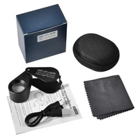 Rechargeable IP67 Industrial LED Loupe Lamp UV Banknote Checking 20x Optical Magnifier Jewelry Inspection 30x 4 Color Lights