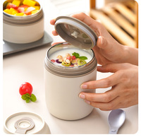 Boîte à lunch Topnovo en acier inoxydable 304, conteneur alimentaire isotherme sous vide, boîte à lunch thermique étanche avec couche extérieure en PP de qualité alimentaire