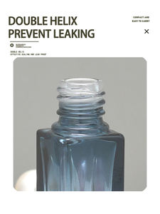 4ml Quadratische Glas-Parfümprobenflaschen in Blau-Verlauf Mini-Dufttestfläschchen mit Glas- oder Stahlroller - Product Image 3