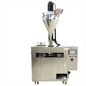 Máquina automática de envasado de polvo en bolsas preformadas, llenadora vertical de tornillo sin fin, eléctrica y rotativa, para alimentos y productos químicos (película plástica) - Product Image 1