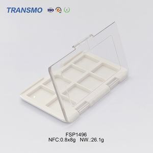 Palette de fards à paupières 8 couleurs en gros, logo personnalisé, 0,8 g*9, conteneur cosmétique vide, forme carrée, boîtes à poudre, blush, fournisseur de logo - Product Image 5