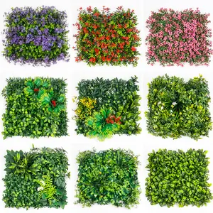 Artificial Wall Plant Panel Faux Boxwood Hedge Panel Home Garden Decoration Plastic Greenery Boxwood Vertical Garden Decor