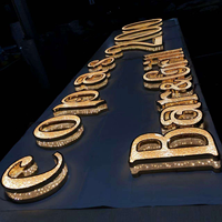 LED 3D-Kanalbuchstaben aus Edelstahl mit Lochstanzung, Frontbeleuchtung, Buchstaben-Schild für Außenwerbung, Geschäftswerbeschild