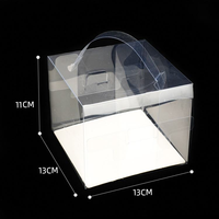 Vente en gros de boîtes à gâteaux transparentes portables HengJoy QH5842 pour mousse d'anniversaire, petites boîtes à gâteaux avec poignée, 4-8 pouces, matériaux recyclés écologiques