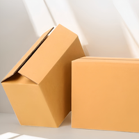 Cajas de papel Kraft recicladas ecológicas al por mayor, cartón marrón personalizable para almacenamiento en movimiento y regalo de productos