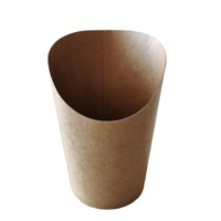 Seaux jetables de qualité alimentaire personnaliser impression design logo brun kraft frites tasses
