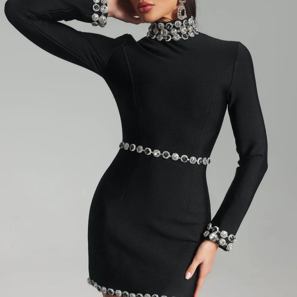 Buy In Bulk Sequin Turtleneck Dress Lightweight Bodycon Design | Alibaba.com