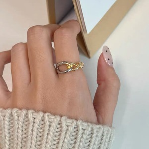 S925 Pure Silver Gold Silver Color Knot <b>Ring</b> Bowknot Design Women's Everyday Wear Jewelry <b>Fine</b> <b>Rings</b> - Product Image 4