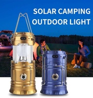Recharge solaire en plastique Portable télescopique USB Rechargeable solaire pliable Led lanterne de Camping