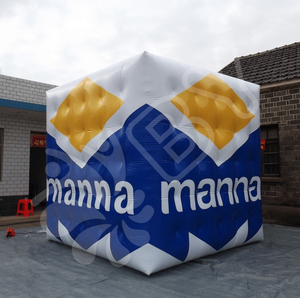 BOYAN publicidad cielo inflable globo de aire caliente/<span class=keywords><strong>globos</strong></span> voladores inflables forma de cubo globo de helio - Product Image 2