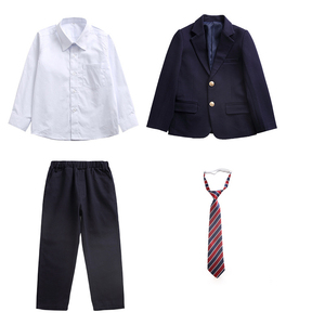 RG - Vêtements pour enfants du collège et du lycée, blazers, chemises et jupe ou pantalon, ensembles de 3 pièces, uniforme scolaire <span class=keywords><strong>bleu</strong></span> <span class=keywords><strong>marine</strong></span>, <span class=keywords><strong>veste</strong></span> - Product Image 6