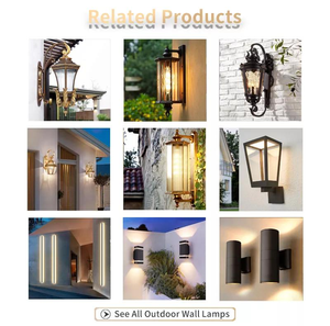 Cổ điển năng lượng mặt trời LED vườn đèn lồng không thấm nước treo tường Nhôm ánh sáng với Polycarbonate khuếch tán hình vuông thiết kế ngoài trời - Product Image 2