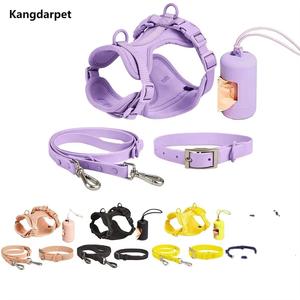 Custom Luxury Waterproof PVC Neoprene Pet Poop Bag Dispenser <b>Dog</b> Harness Set Leash <b>Collar</b> Set for <b>Dog</b> - Product Image 1