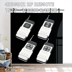 Dài phạm vi 433Mhz cán mã không dây RF điều khiển từ xa 1527 1/2/<span class=keywords><strong>4CH</strong></span> học tập nhựa từ xa cho cửa nhà để xe 1000m phạm vi cho - Product Image 2
