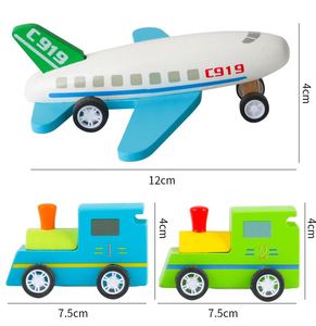CE CPC Juguetes de Madera Natural para Bebés, Coches de Inercia, Trenes, Aviones, Mini Vehículos para Niños - Product Image 6
