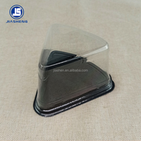 Boîte à gâteau en plastique jetable triangulaire pour hamburger, sandwich et gâteau, 6 pouces, 8 pouces, matériaux recyclés, sans danger pour les aliments