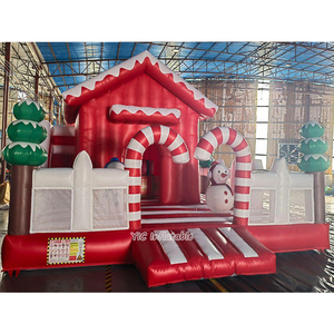 Casa Inflable Comercial de Navidad, Casa Gigante de Jengibre, Casa Inflable para Niños con Tobogán de Muñeco de Nieve para Fiestas y Eventos - Product Image 3