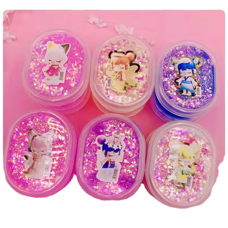 New Arrival Glitter Particles Slice Charms Slime Toy Special Party Christmas Gift Plastine Soft Order Slime Kit