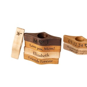 Handmade thân thiện với môi gỗ Thumb <span class=keywords><strong>Book</strong></span> Page <span class=keywords><strong>Holder</strong></span> dịp giáng sinh khắc tính năng - Product Image 5