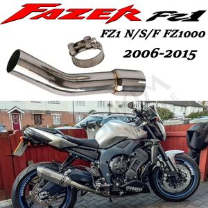 Système d'échappement de moto, silencieux d'échappement à glissière pour Yamaha <span class=keywords><strong>FZ1</strong></span> FZ1N FZ1000 2006 à <span class=keywords><strong>2015</strong></span>, tuyau de liaison intermédiaire d'échappement de moto - Product Image 2