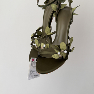 Giày cao gót 10,5cm, kiểu sandal mùa hè, mũi tròn, gót nhọn, quai trước mảnh, khóa cài, dành cho nữ - Product Image 2