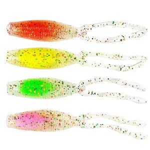 Leurre de pêche souple luminescent Newbility 7,5 cm 2,8 g à double queue en forme de ver pour la pêche au bar - Product Image 1