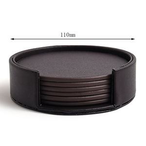 Classical Brass Plated Set of 6PCS Custom Coffee Drink Metal <b>Coaster</b> - Product Image 2