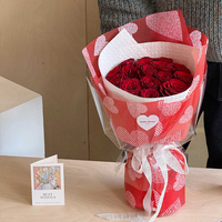 Kertas Pembungkus Bunga Nosa Dreamy Whisper, Kertas Kemasan Buket Semi Transparan Matte untuk Rangkaian Bunga Florist