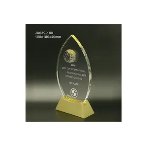 Nhà sản xuất trophy kim loại cơ sở với rõ ràng pha lê giải thưởng cho tuyệt vời vận động viên