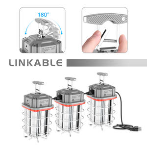 Guirlandes lumineuses de chantier 150W LED de qualité industrielle 15000LM IP65, connectables pour les chantiers de construction, travaux temporaires, rénovation - Product Image 6