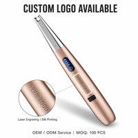 Briquet de cuisine électrique rechargeable USB Type-C en gros, allumeur à plasma sans flamme à LED pour barbecue et camping