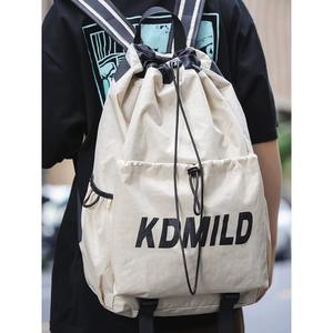 Sac à dos unisexe léger à cordon de serrage pour sports de plein air, grande capacité, en tissu Oxford, décontracté pour la randonnée, les étudiants et les cours de soutien scolaire - Product Image 3