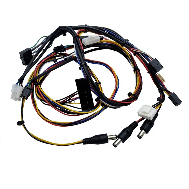 Custom Wiring Harness Assembly Tinned Copper Conductor PVC Cable DC Power Connector Multi-Core Wire